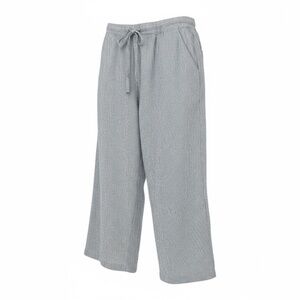 Rafaella Linen Wide Leg Striped Casual Pants. Blue & White Size M #1464